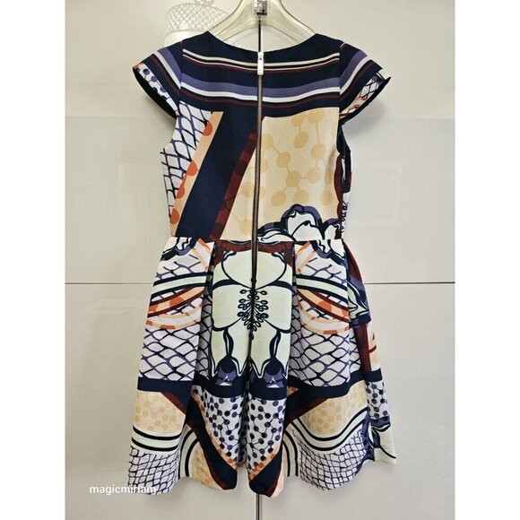BNWT Ted Baker London Tribal WRENNIE Print Cap Sleeve Dress - Picture 8 of 12